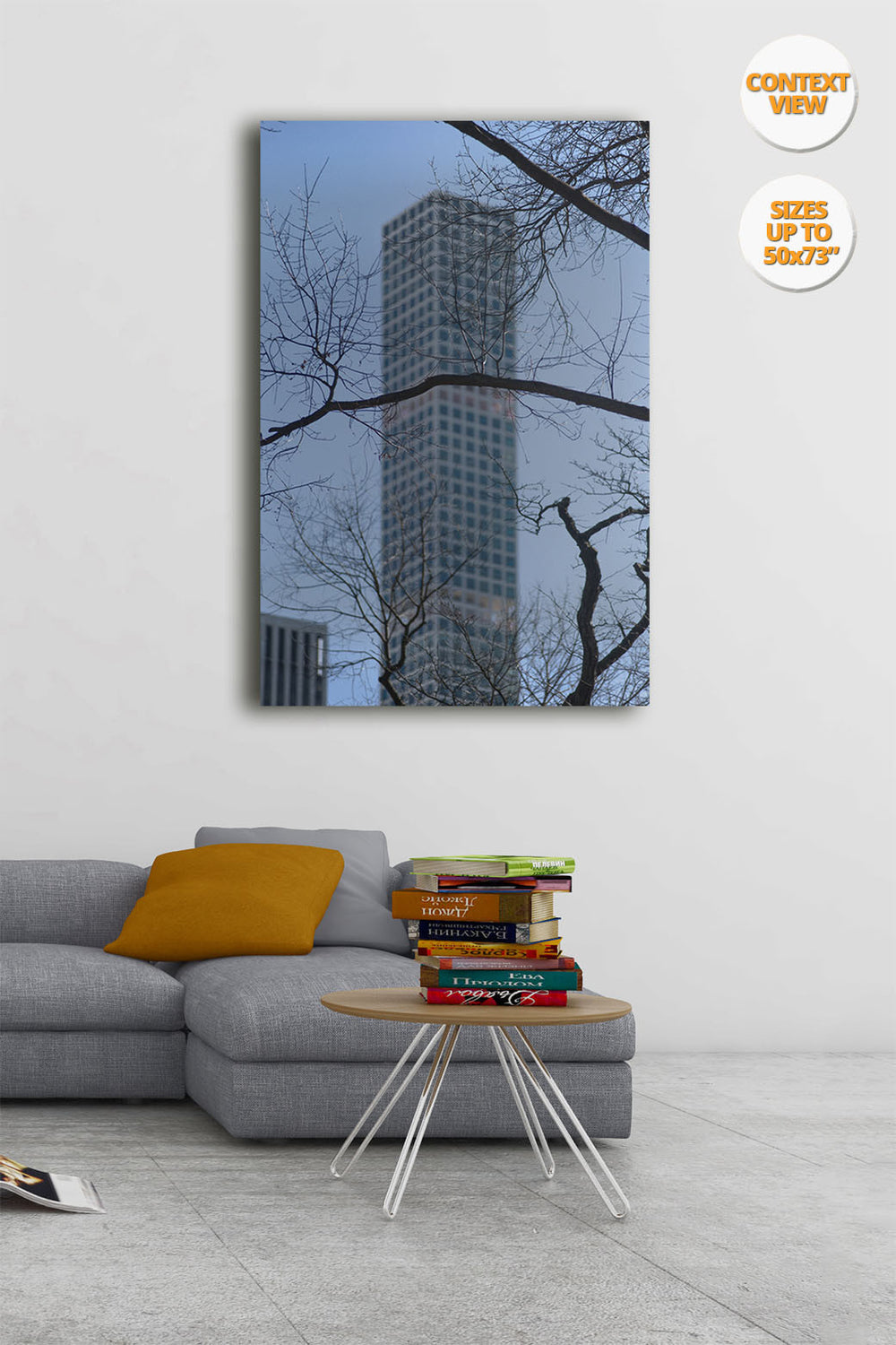 The Hive from Central Park, Manhattan, New York, US. | Print hanged in living room.