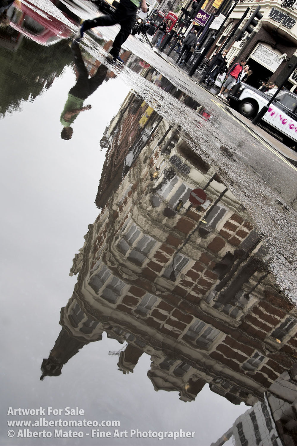 Reflection on pond, Covent Garden, London. | Unlimited Edition Print.