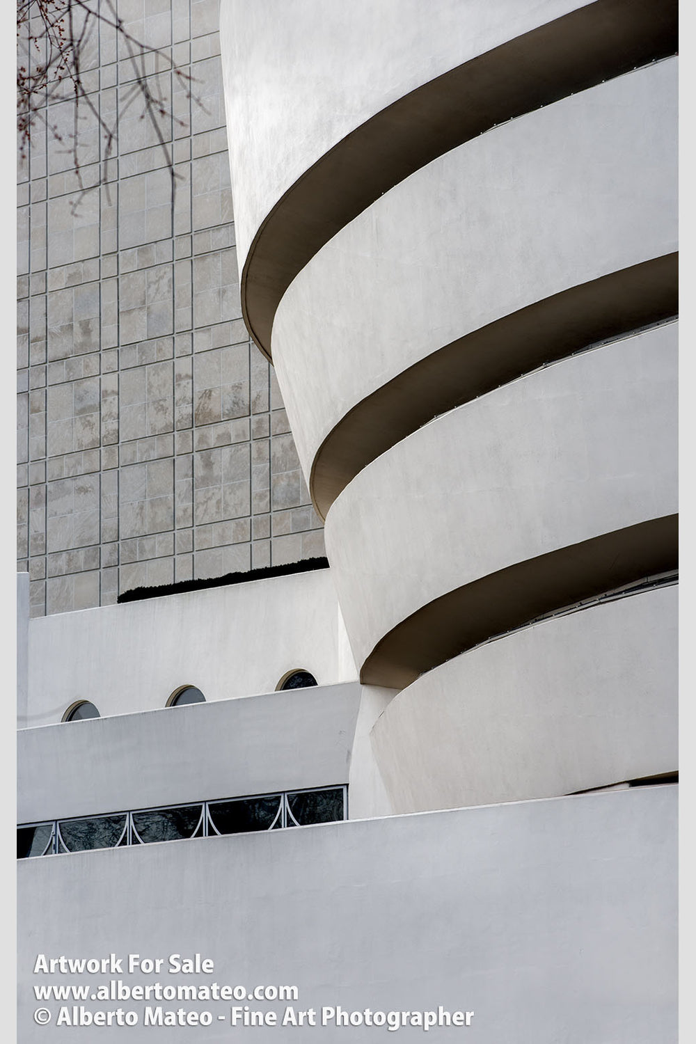 Facade of Guggenheim Museum, New York. | Full view of the Print.