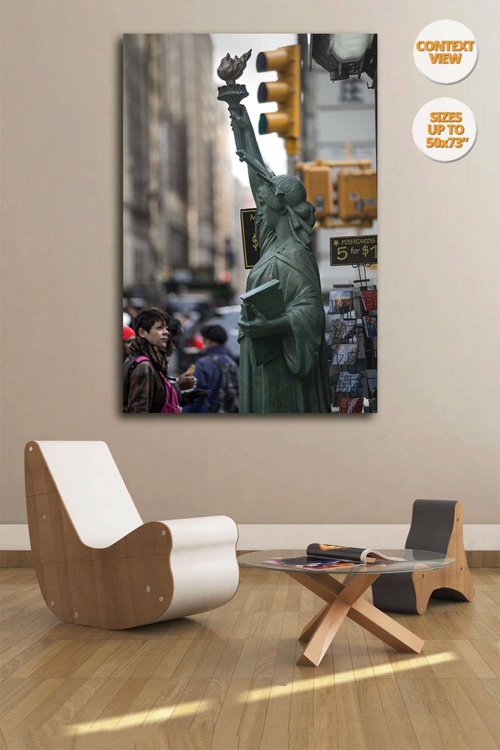 Statue of Liberty, Fifth Avenue, New York. | Print hanged in living room.