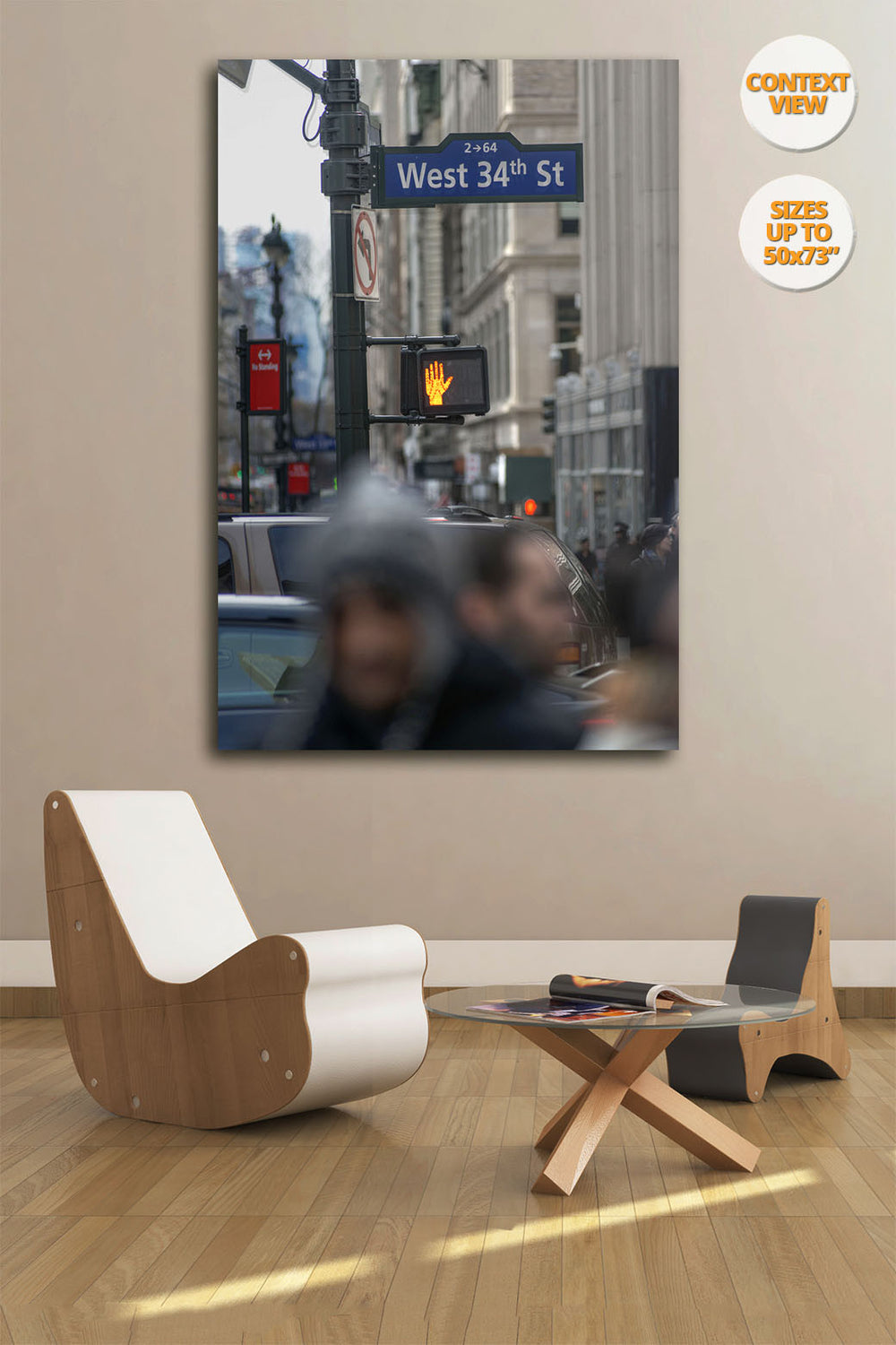 West 34th Street, New York. | Print hanged in living room.