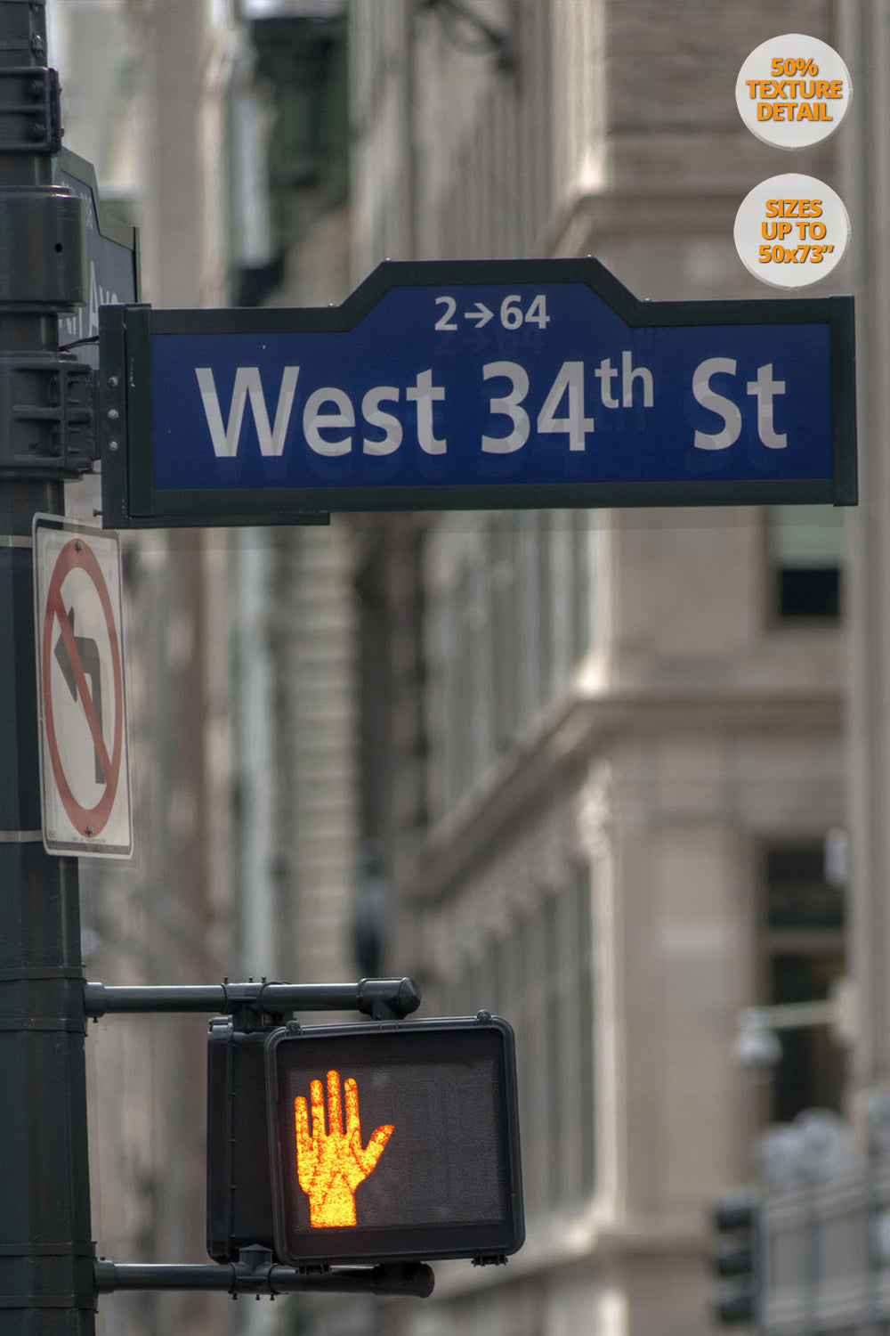West 34th Street, Manahttan, New York. | 50% Magnification Detail.