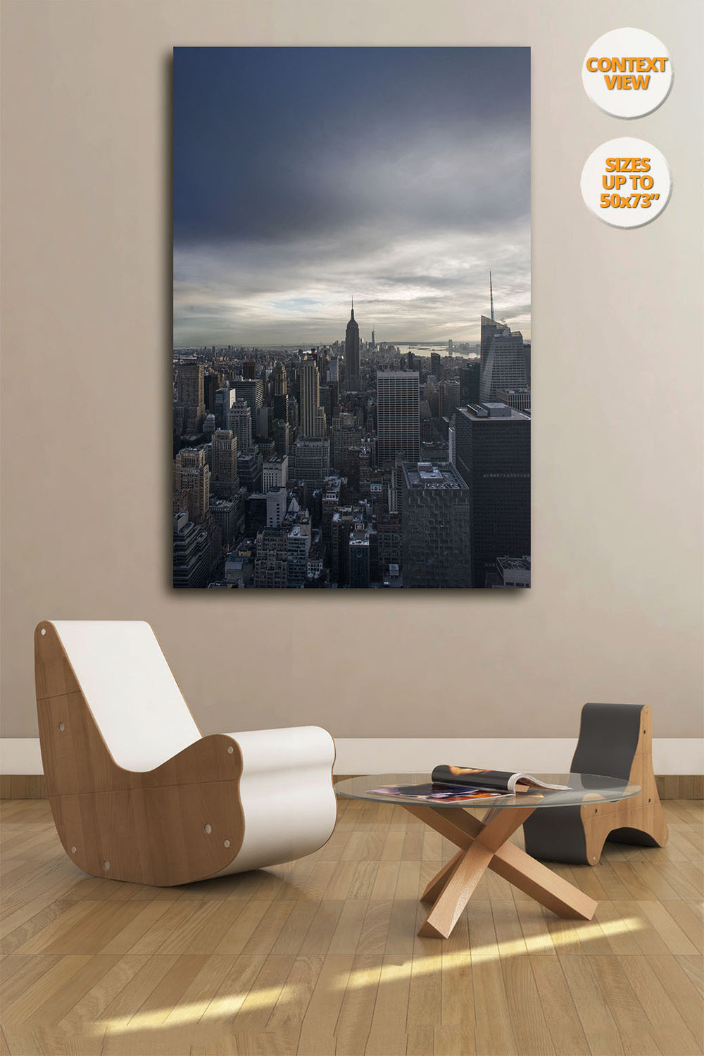 The Empire State Building before sunset, Midtown Manhattan, New York. | Print hanged in meeting room.