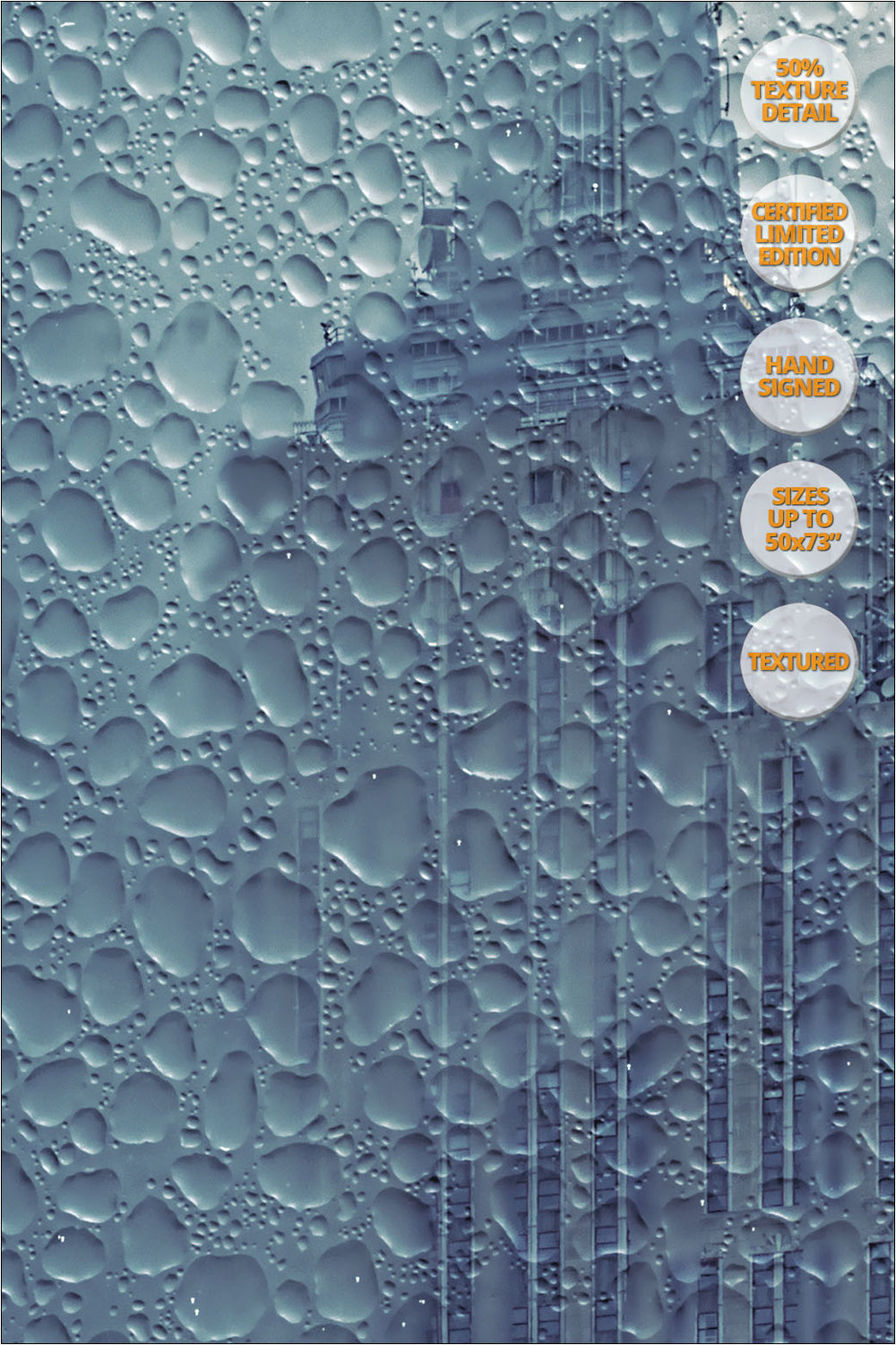 Empire State under the Rain, Manhattan, New York. Series 1/4. | Detail view at 100%.