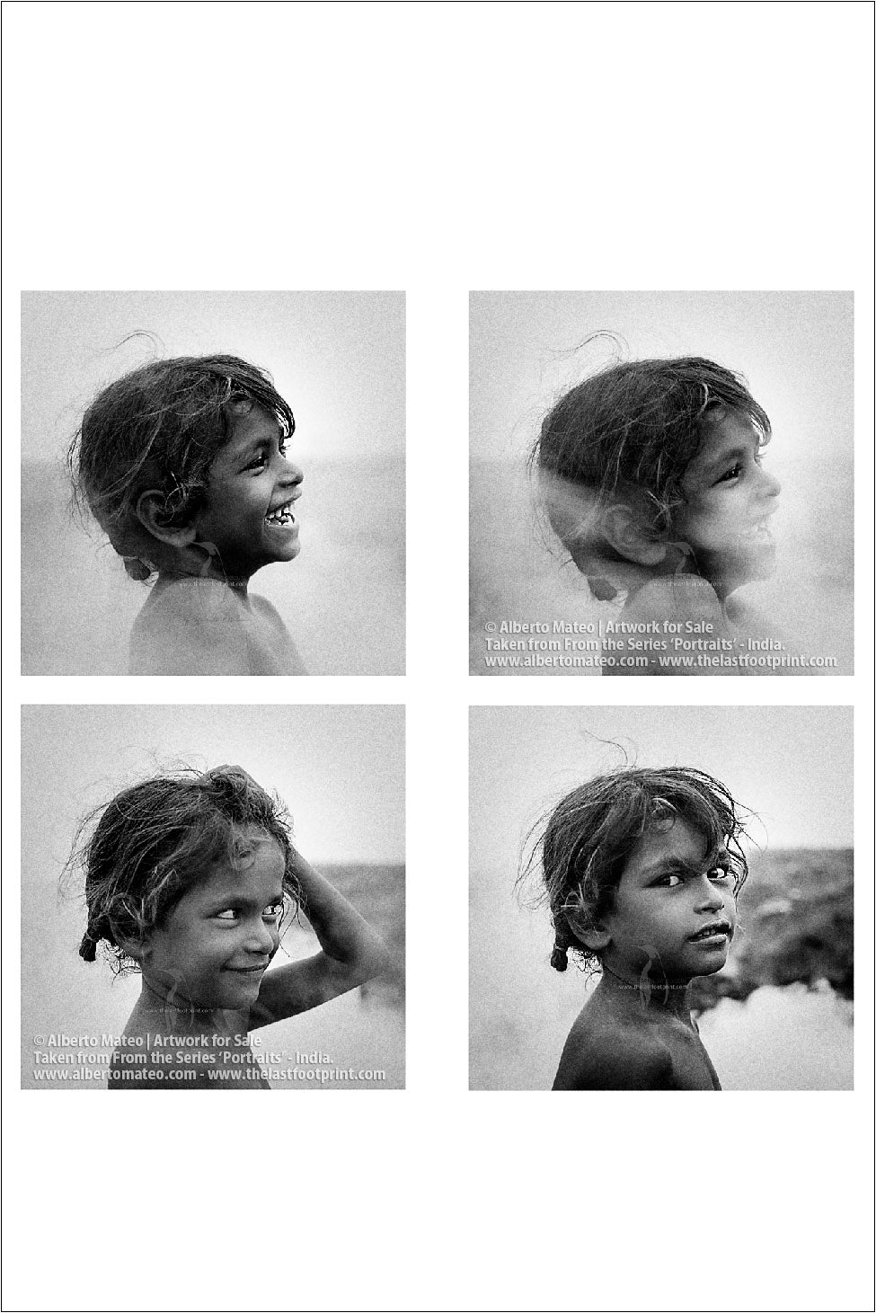 Series of four Portraits of small Girl, Sons of Coal Series.