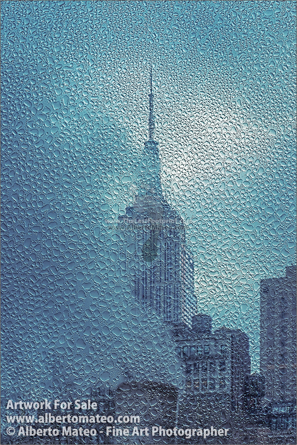 Empire State under the Rain, New York. Series 1/4. | Full view.