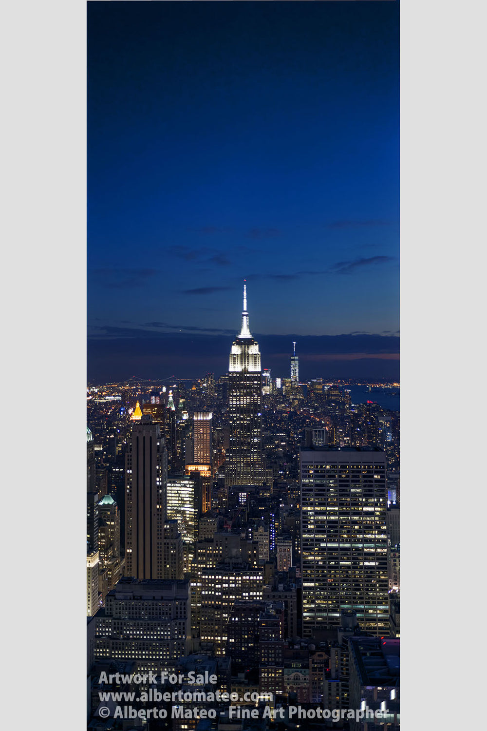 The Empire State Building by night, New York. | Unlimited Edition Fine Art Print.