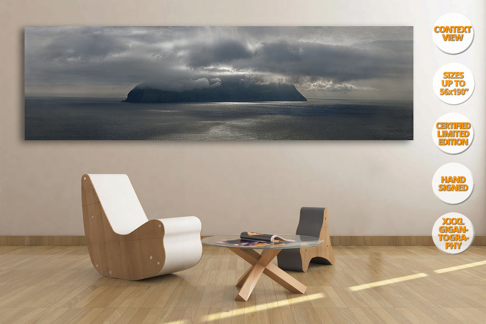 Mykiness, Faroe Islands, North Atlantic. | Giant Panoramic Print hanged in living room.