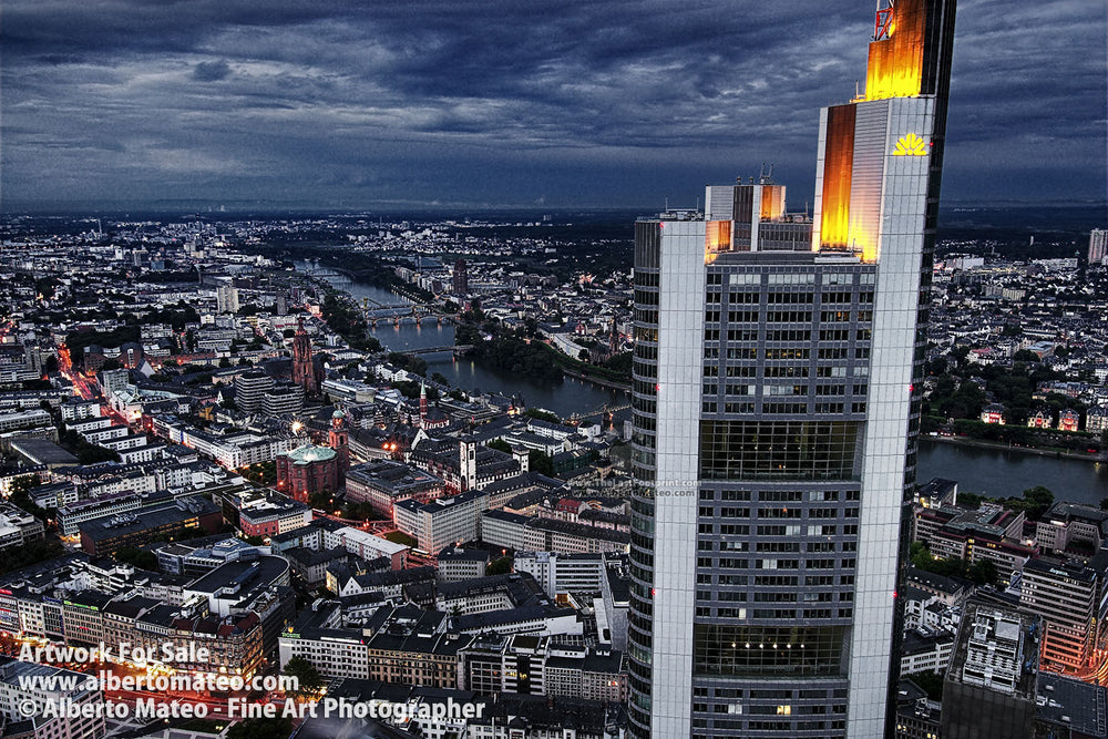 Panoramic view of Frankfurt am Main, Germany.