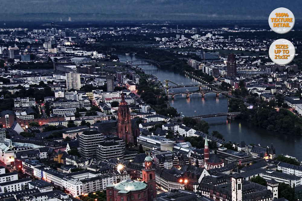 Panoramic view of Frankfurt am Main, Germany. | Secondary Detail 100%