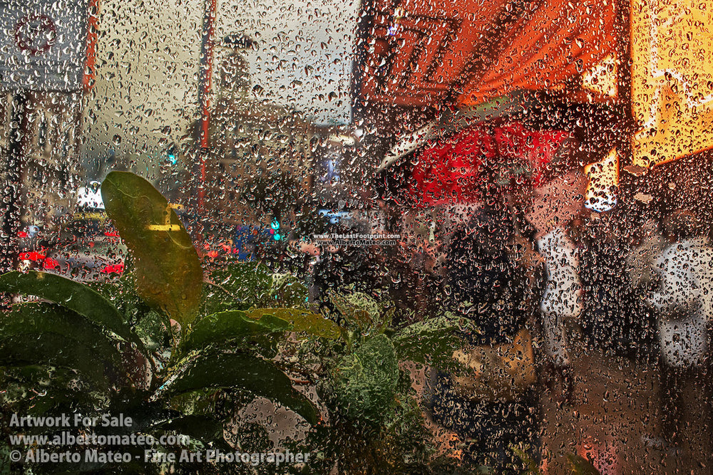 Rain in Gran Via, Madrid, Spain. | Open Edition Print.