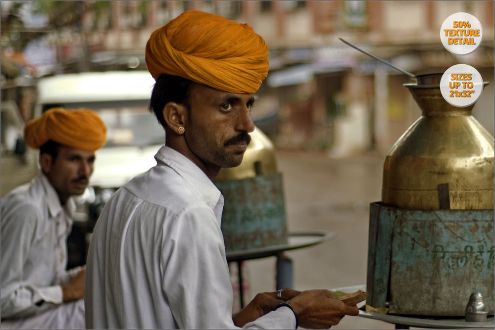 Tea sellers, Pushkar, Rajastan, India. | 50% Detail.