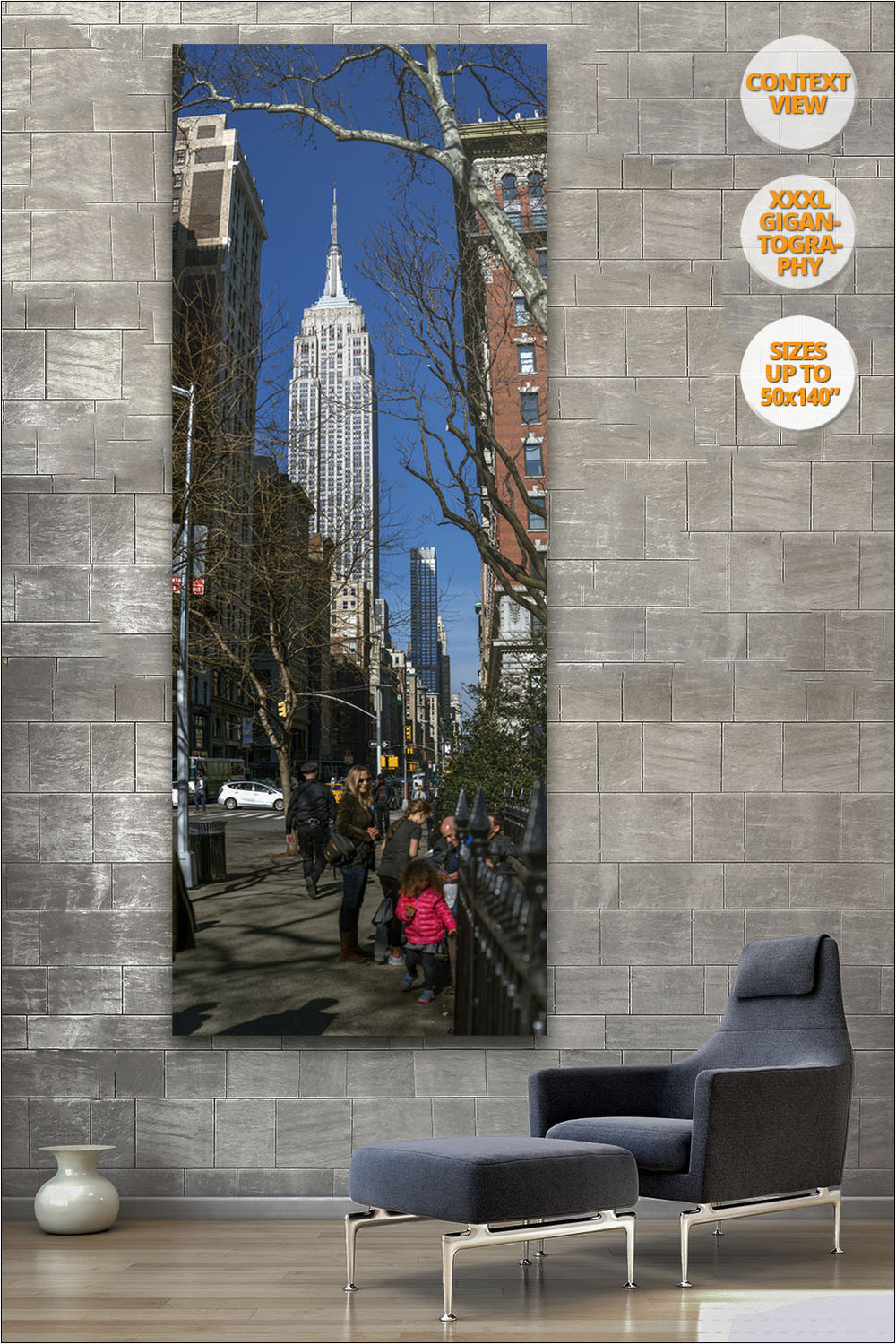 The Empire State from Broadway, New York. | Hanged in reading room.