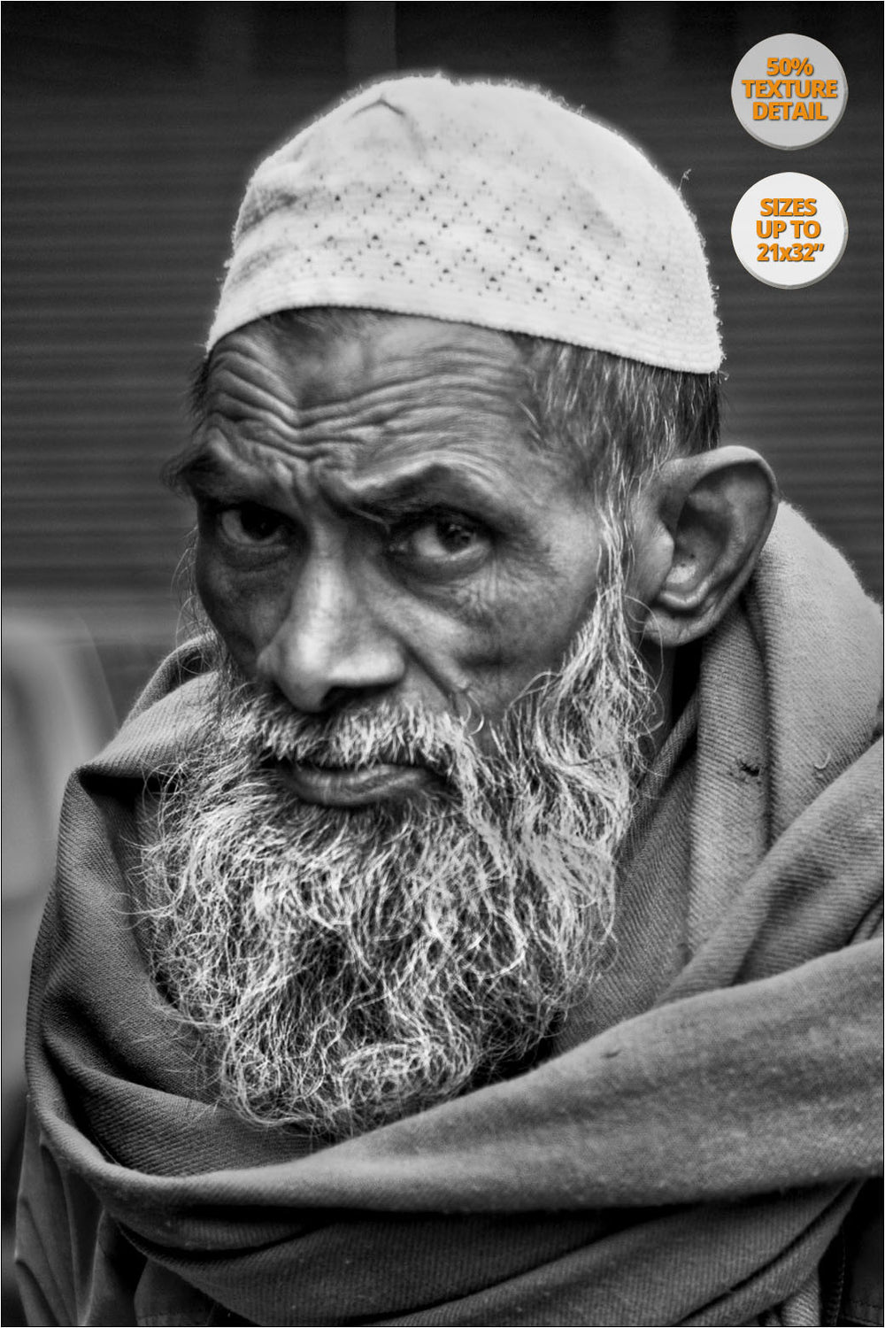 Elderly man, Main Bazaar, New Delhi, India.