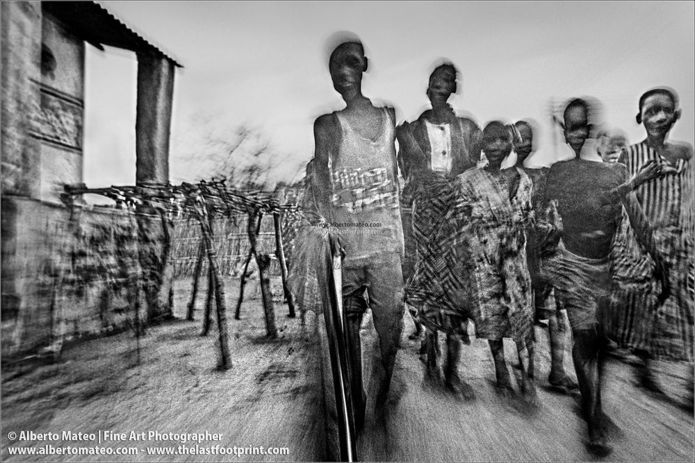 Boys playing with Hoop [4/6], Cape Mclear, Mangochi, Malawi.