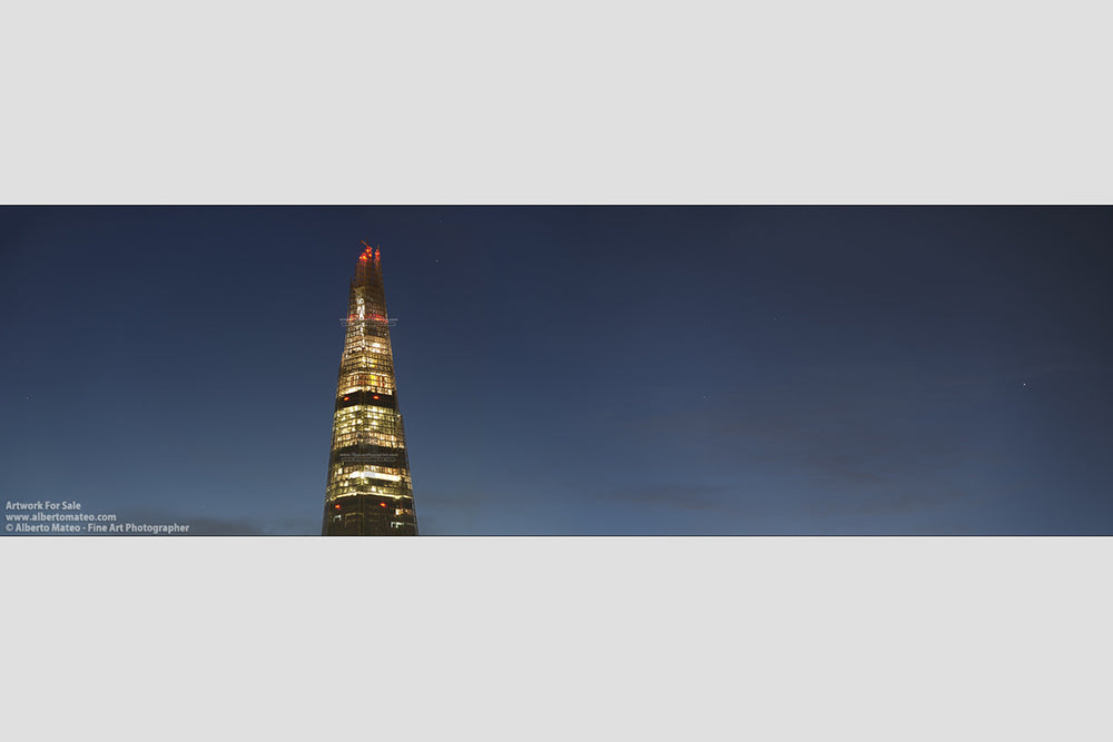 Top of The Shard at dusk, London. | Giant Print hanged in office.