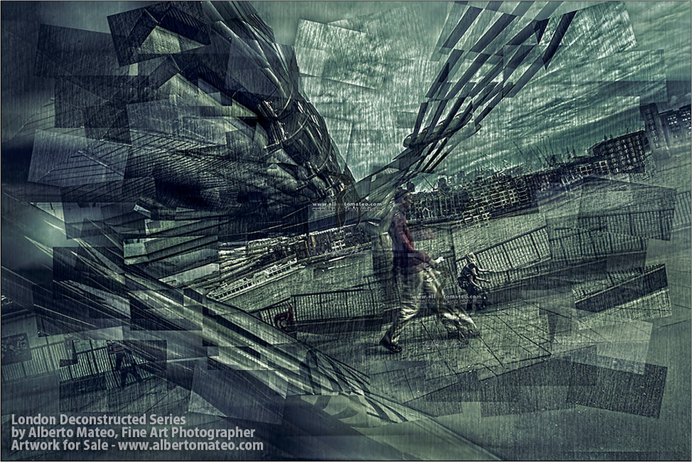 Millenium Bridge on Thames River, London, United Kingdom.