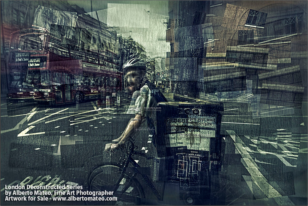 Biker in Fleet Street, London, United Kingdom.