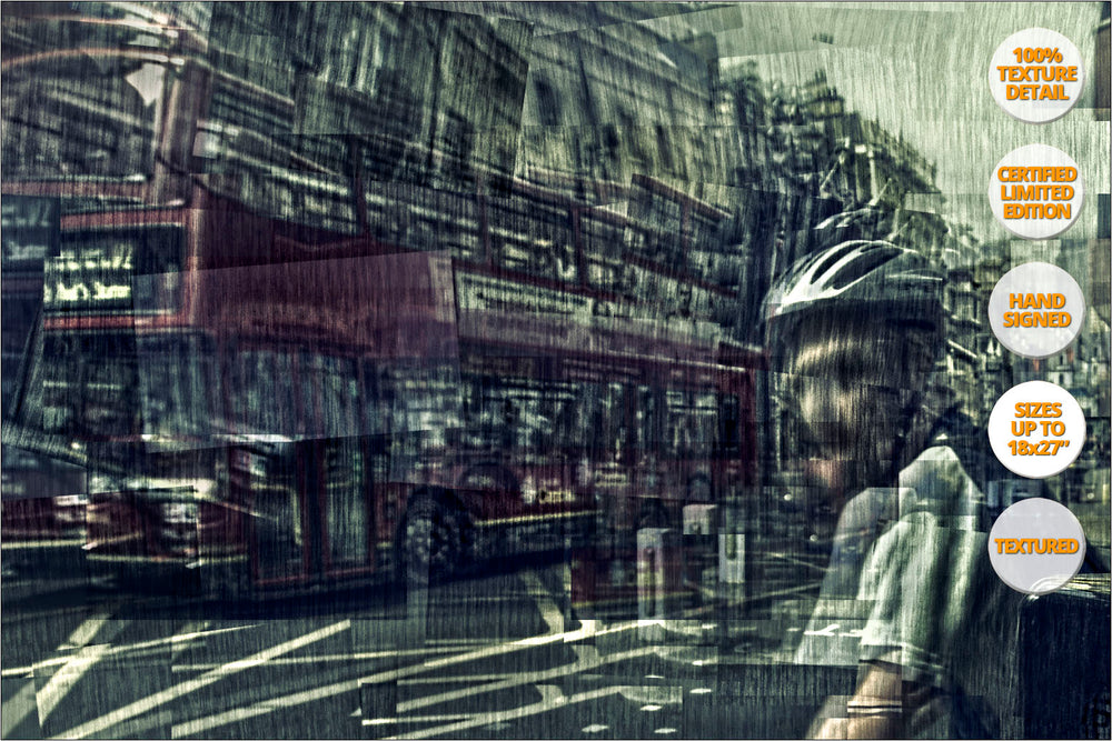 Biker in Fleet Street, London, United Kingdom.
