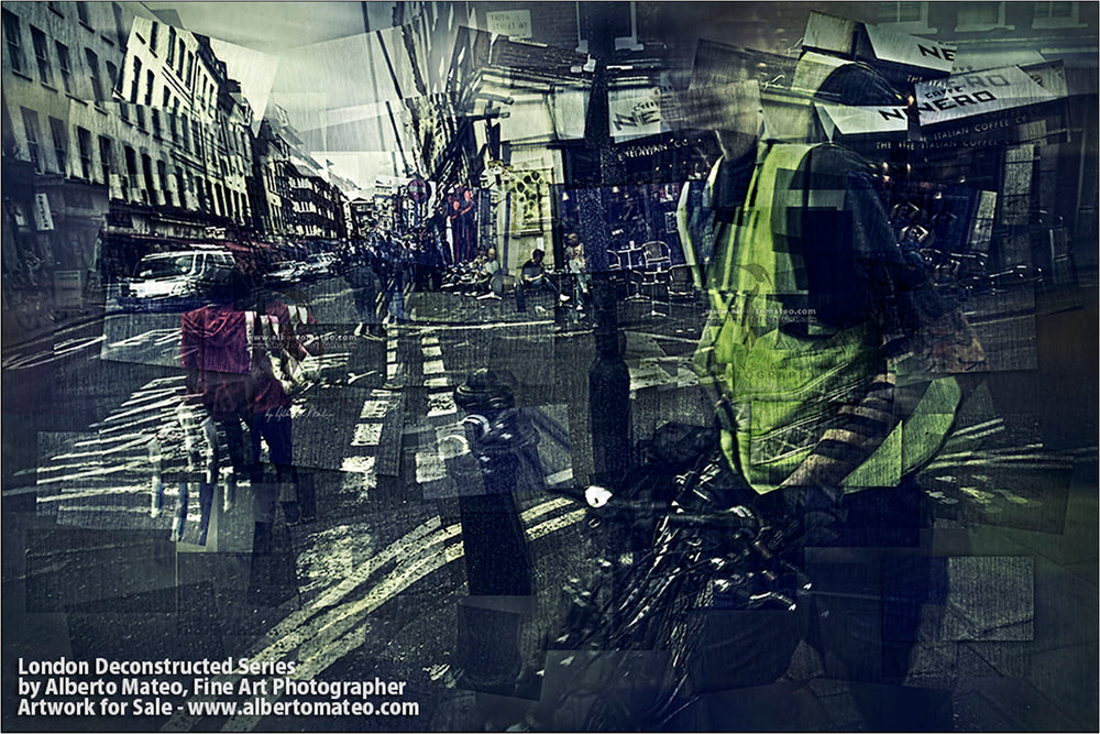 Bike messenger in Soho Streets, London, United Kingdom.