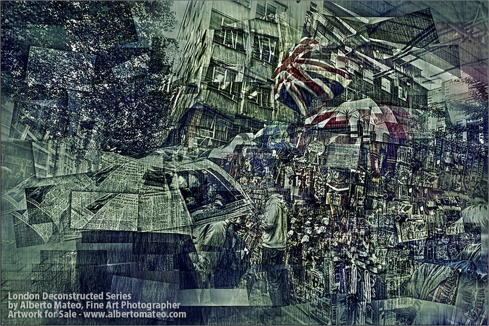 British flag near Leicester Square, London, United Kingdom.