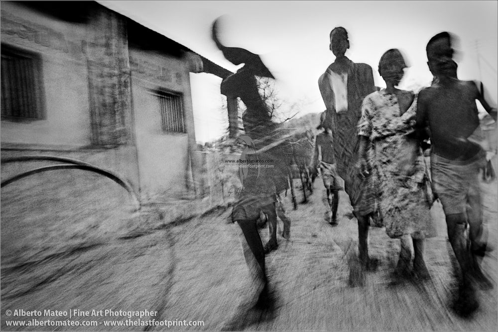 Boys playing with Hoop [6/6], Cape Mclear, Mangochi, Malawi.