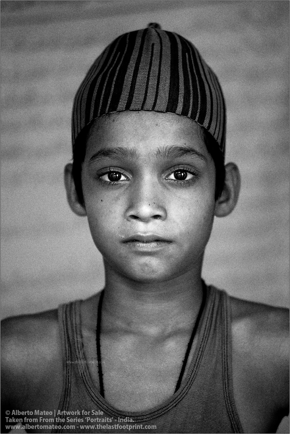 Portrait of Muslim Child, Ballia, Uttar Pradesh, India.