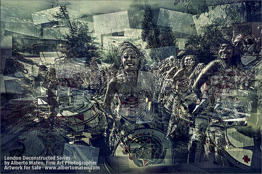 Drummers in Notting Hill Carnival, London, United Kingdom.