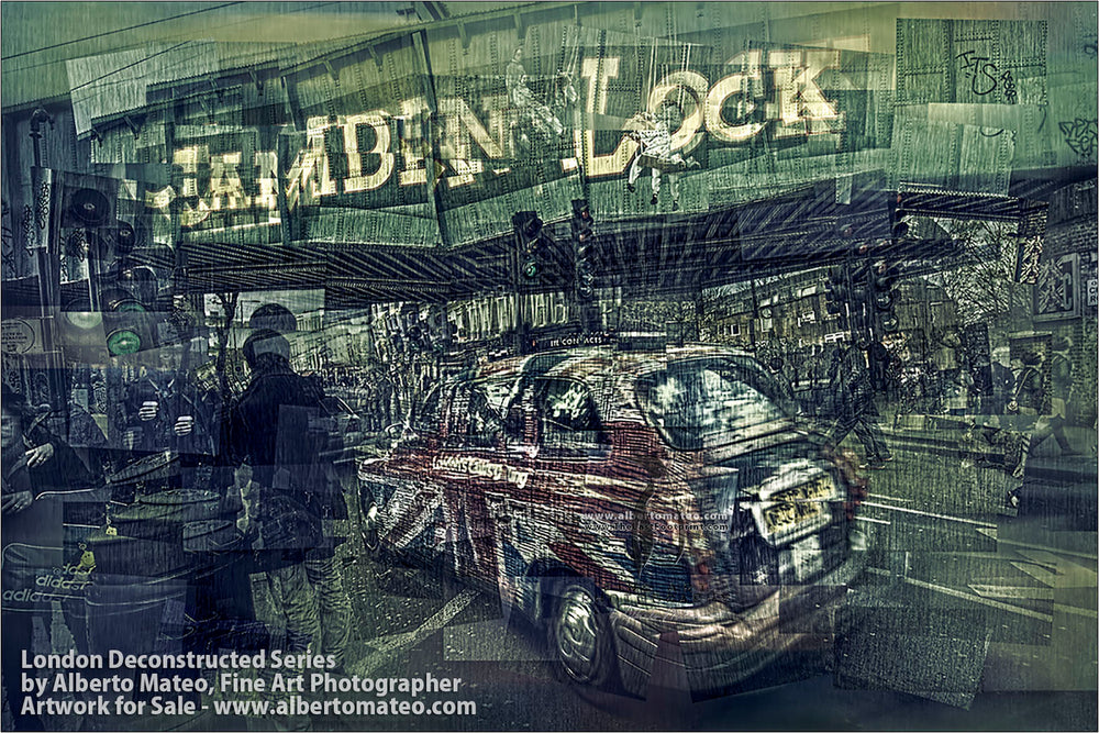 Taxi dressed witht he Union Jack (British Flag), Camden High Street, London, United Kingdom.