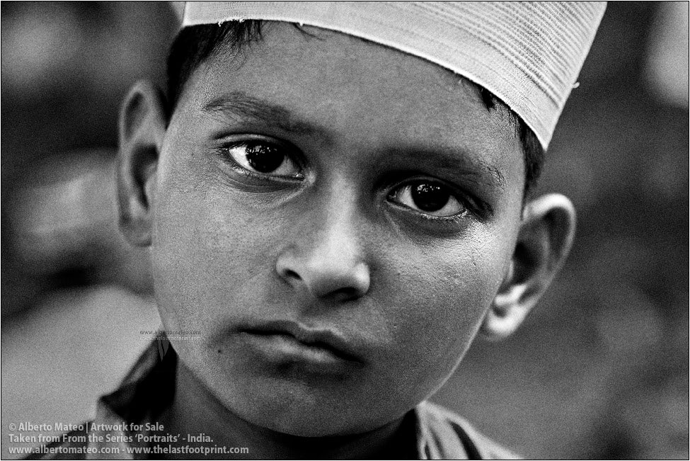 Portrait of Muslim Child, Ballia, Uttar Pradesh, India.