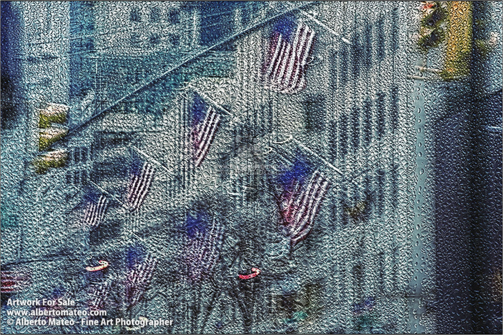 American Flags in the Fifth Avenue, Manahattan, NYC. | By Alberto Mateo.