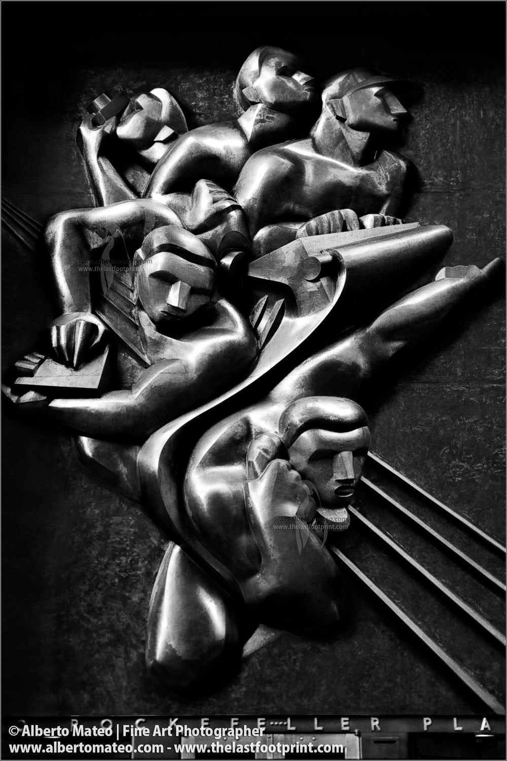 News (relief), Rockefeller Center, Manhattan, NY.