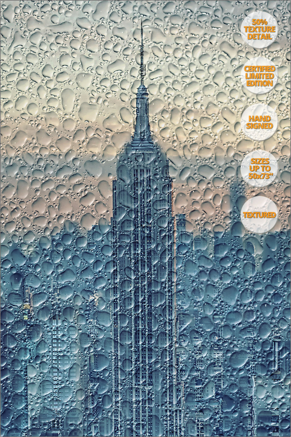 Empire State under the Rain, New York. Manhattan. | 50% Detail.