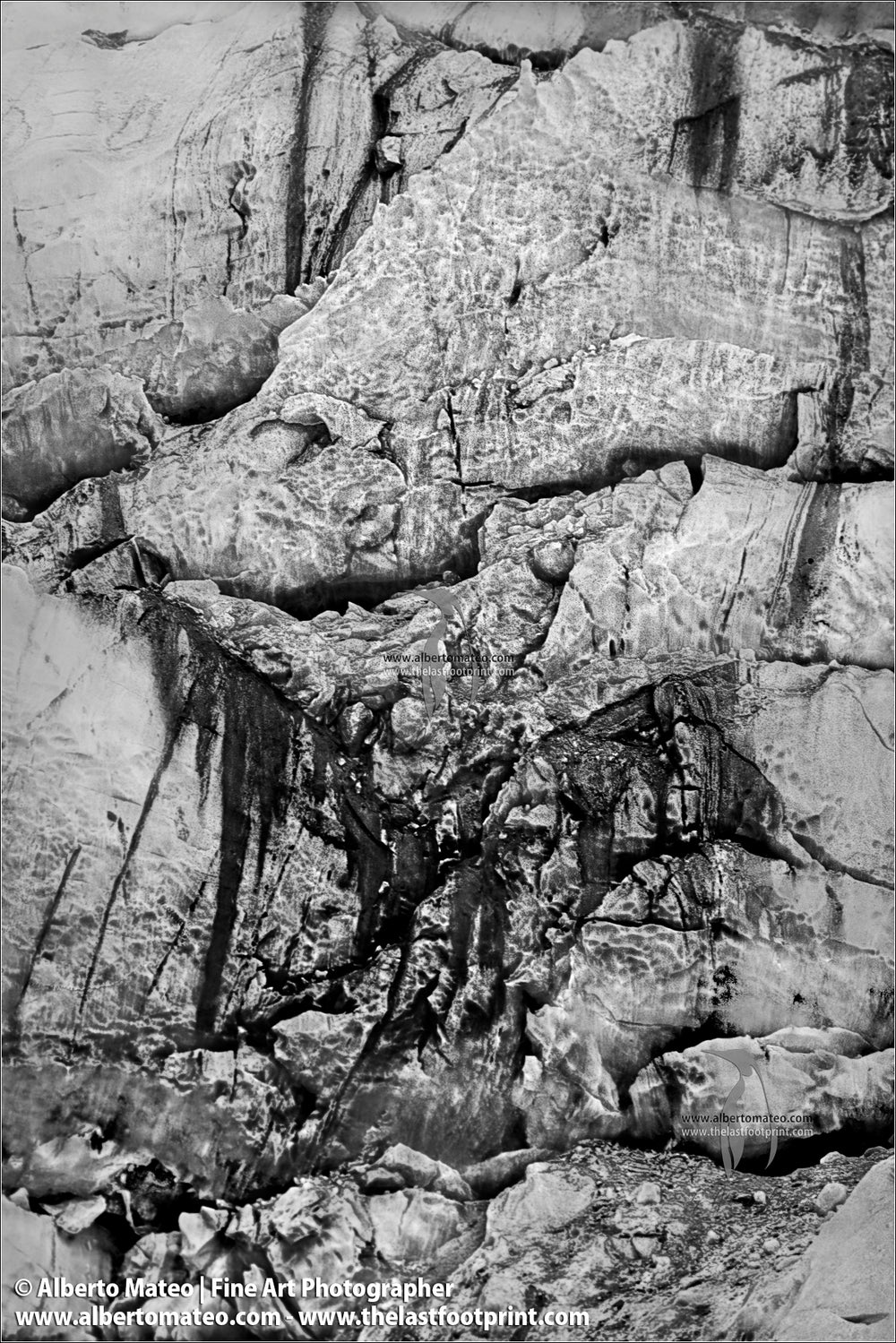 Detail of Baghirati Galcier. Abstract Landscape Series.