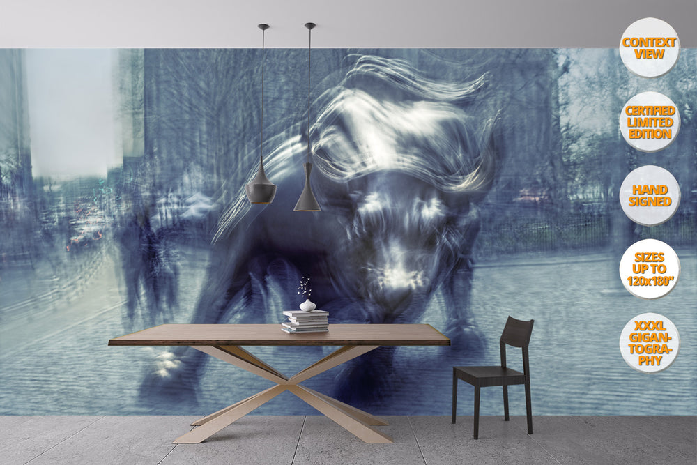 The Bull in Wall St., Manhattan, NYC. | Giant Print hanged in living room.