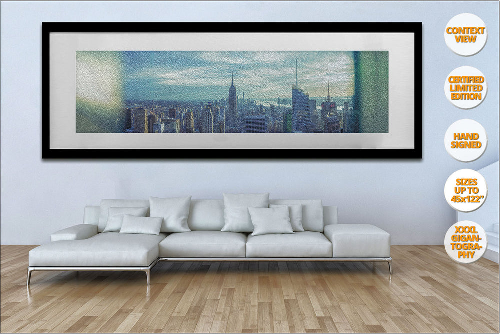 Manhattan Giant Panorama, New York. | 50% hanged in Living Room.