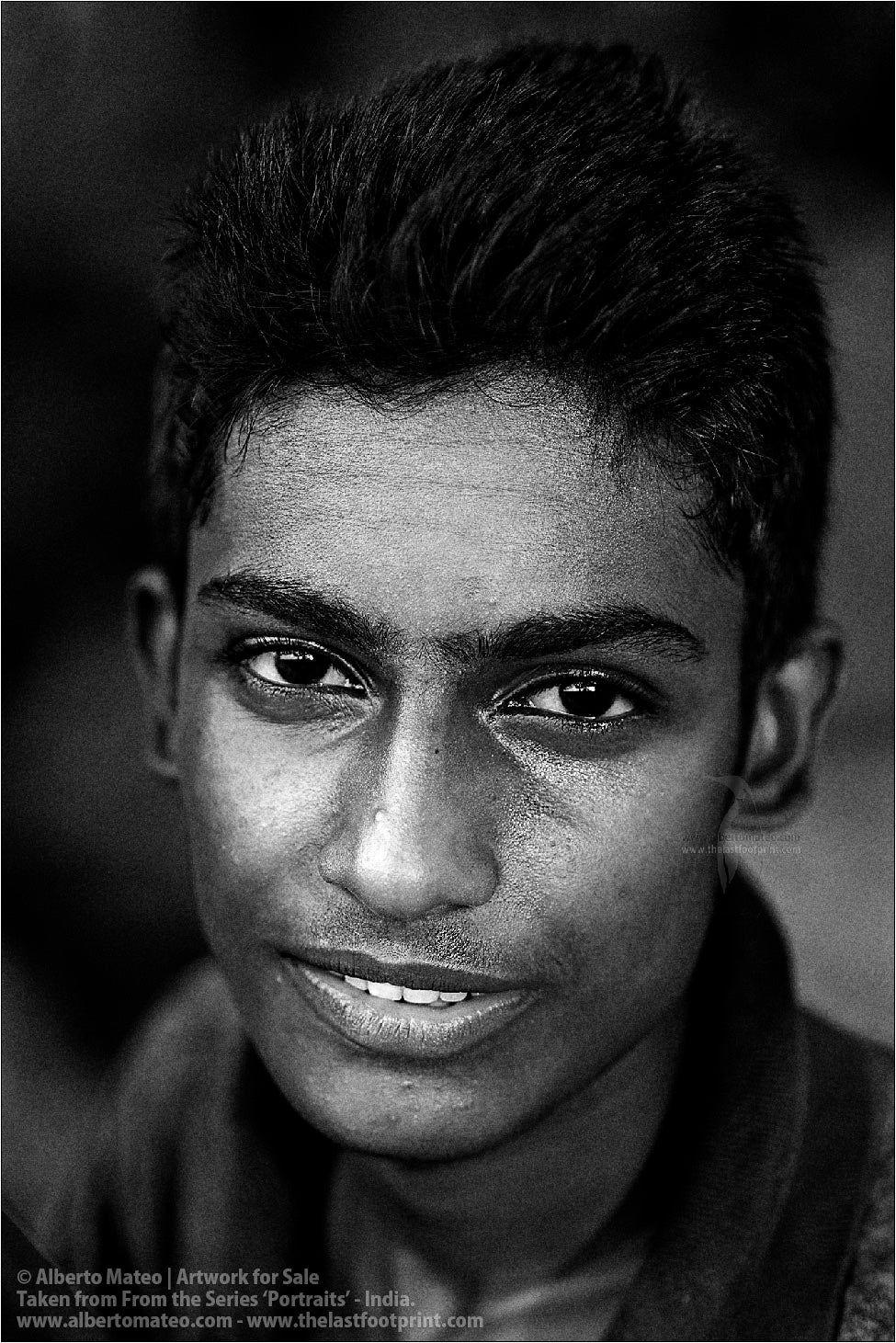 Portrait of Boy, Ballia, Uttar Pradesh, India. [BLACK & WHITE]