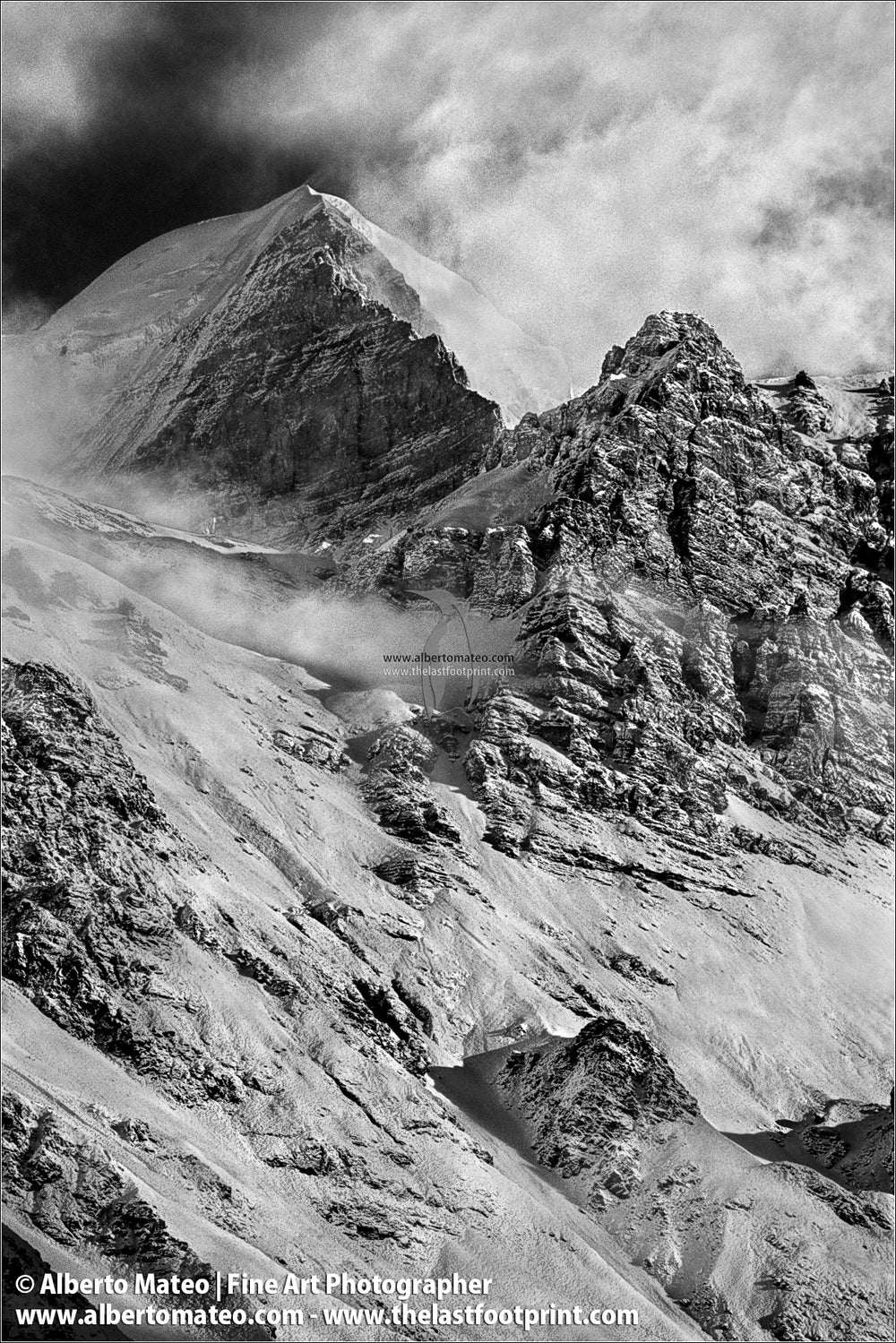 Thorung Peak from Letdar, Vertical, Himalaya, Nepal.