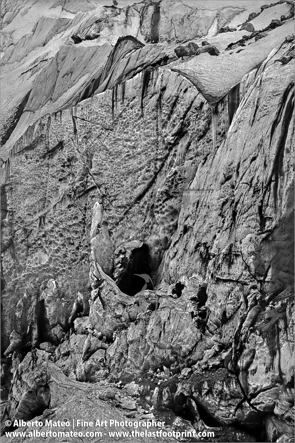 Detail of Baghirati Galcier Front. Abstract Landscape Series.