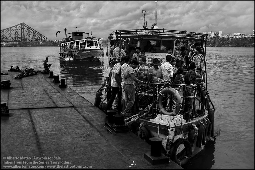 Docks in Hooghly River, Kolkata, India.