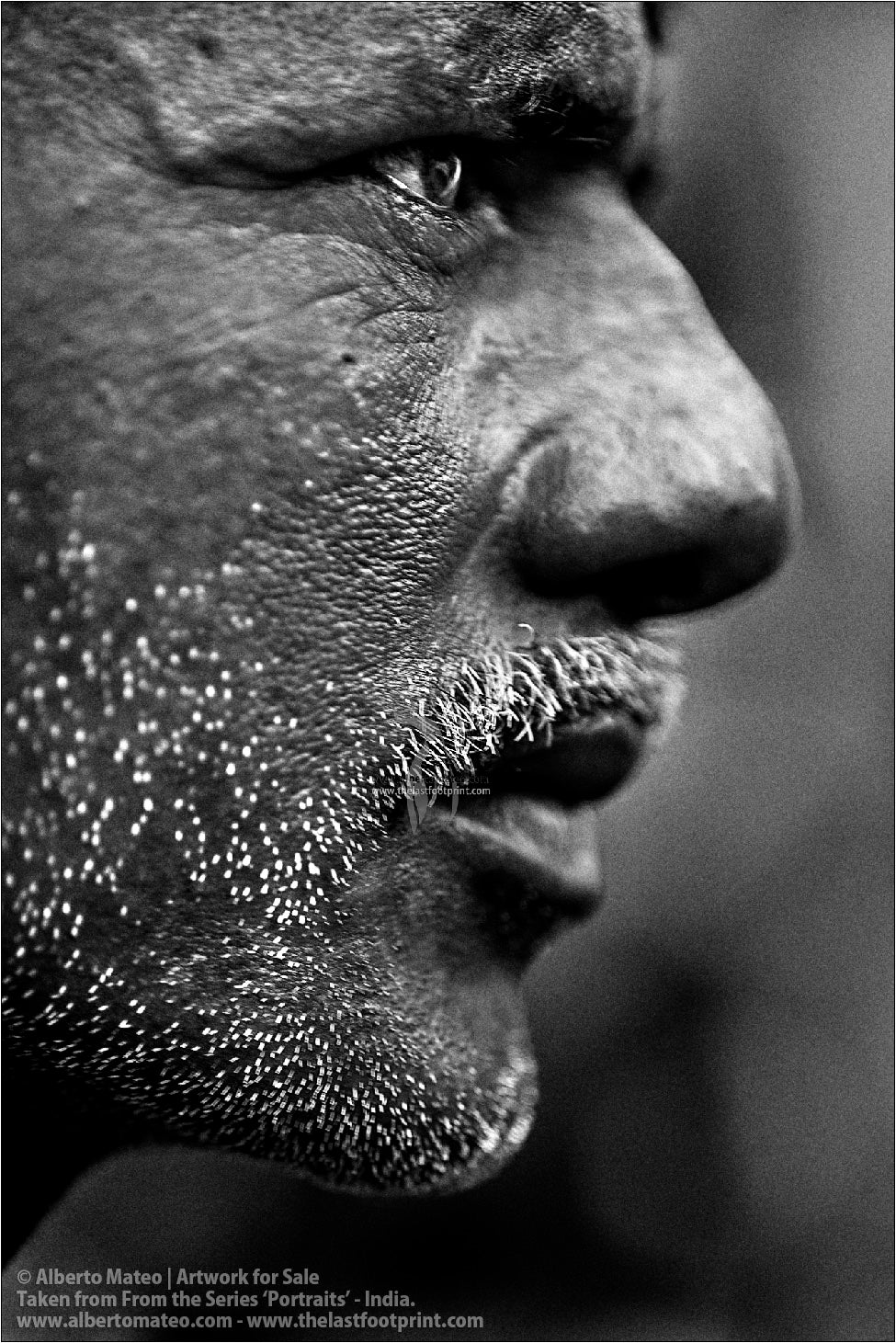 Profile Portrait of  Porter, Bara Bazar, Kolkata, India.