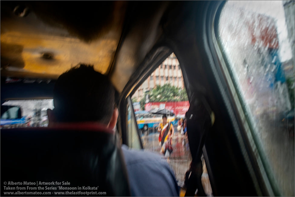 Streets of Shibpur, Monsoon rain, Kolkata, Bengal, India.