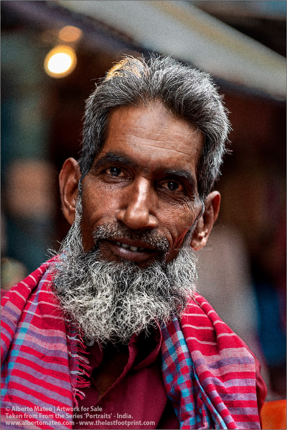 Portrait of Porter Foreman, Bara Bazar, Kolkata, India. [COLOR]