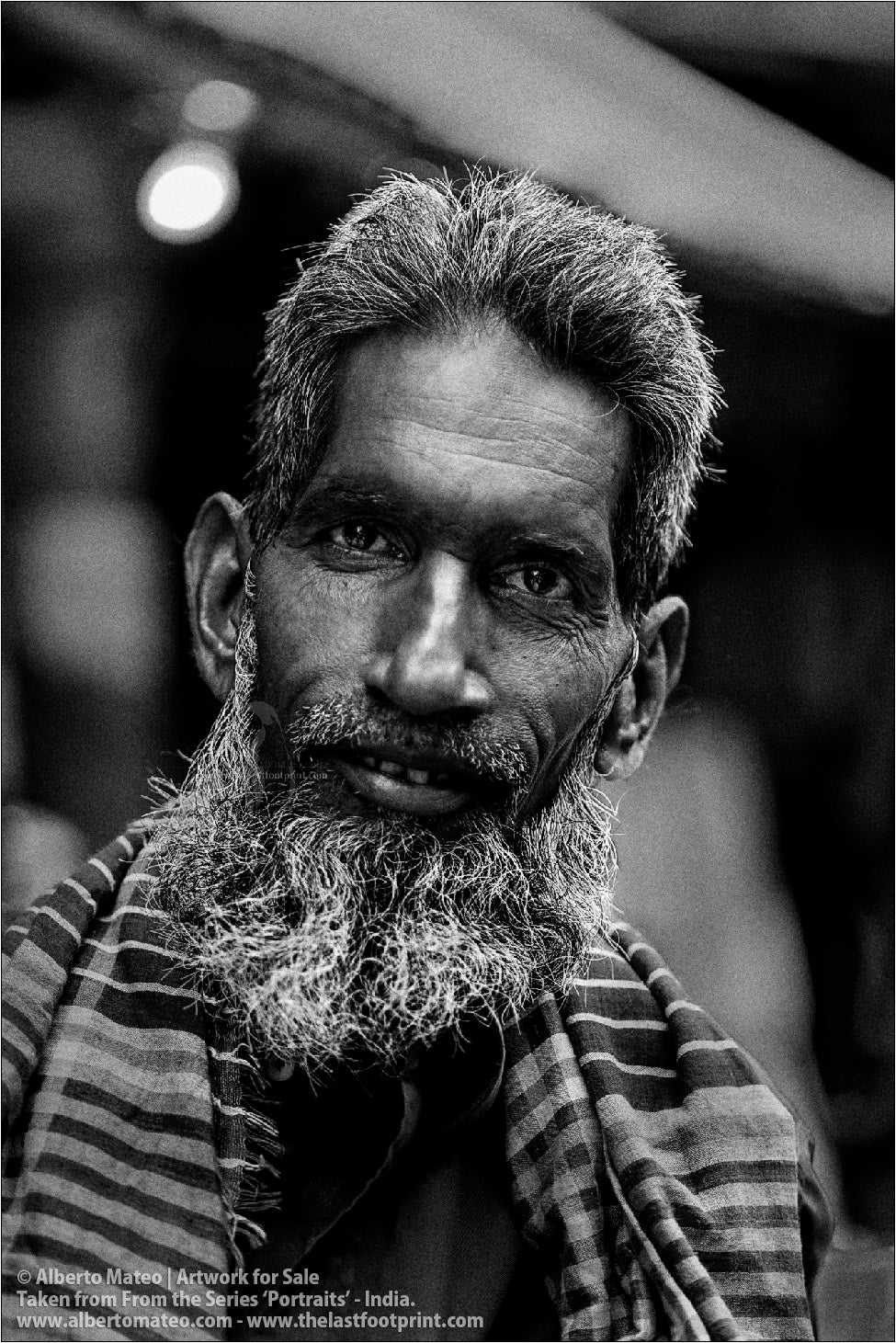 Portrait of Porter Foresman, Bara Bazar, Kolkata, India. [BLACK & WHITE]