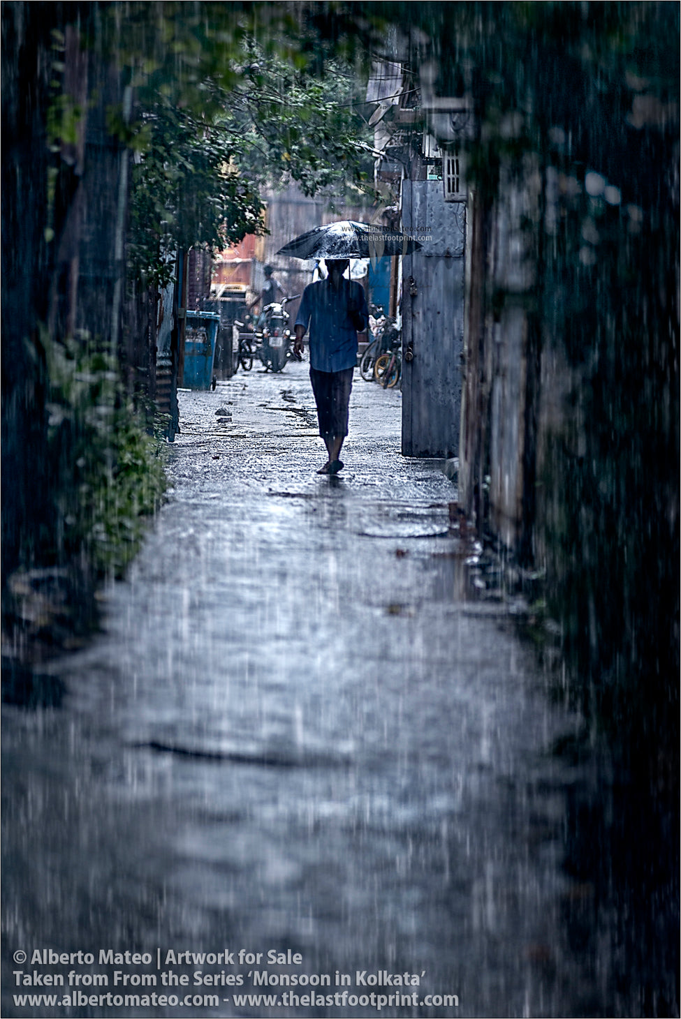 Rain, Kolkata, Bengal, India.