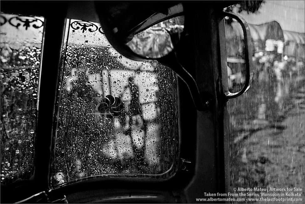 Rain in the ghats, Kolkata, Bengal, India.