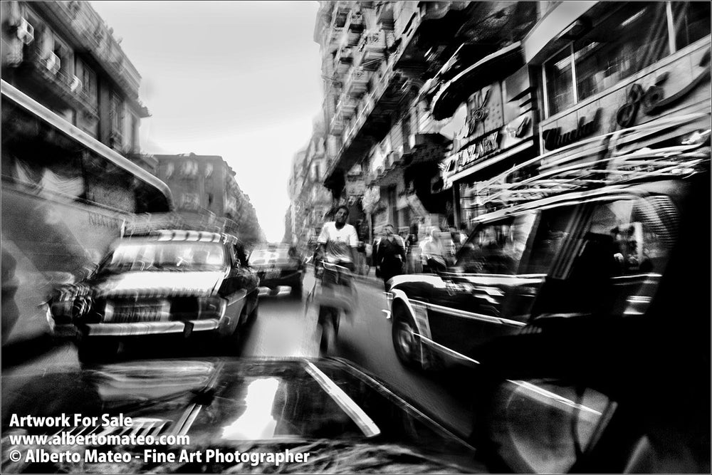 Crazy traffic in downtown Cairo, Egypt.