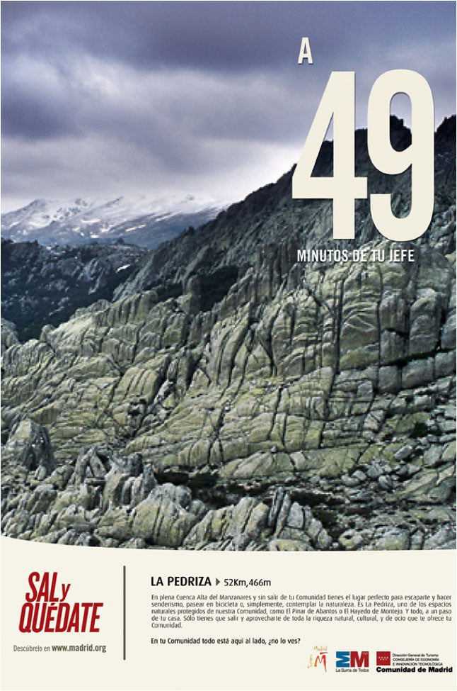 La Pedriza del Manzanares. | Advertising Campaign, 'Sal y Quedate', Madrid, Spain.