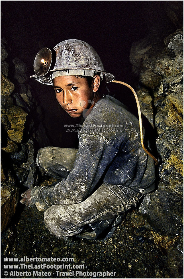 Miner Boy Portrait, Bolivia.