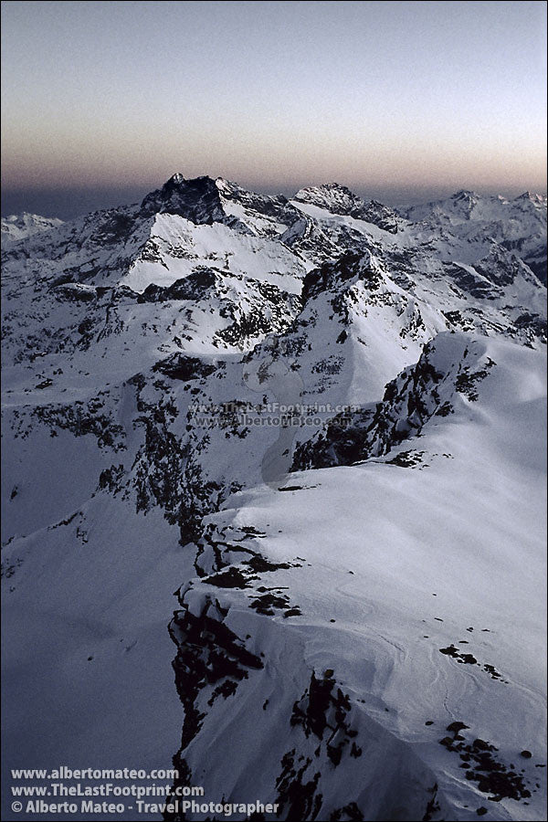 Mount Corno Bianco at dusk, Alps, Italy. | Open Edition Landscape Print.